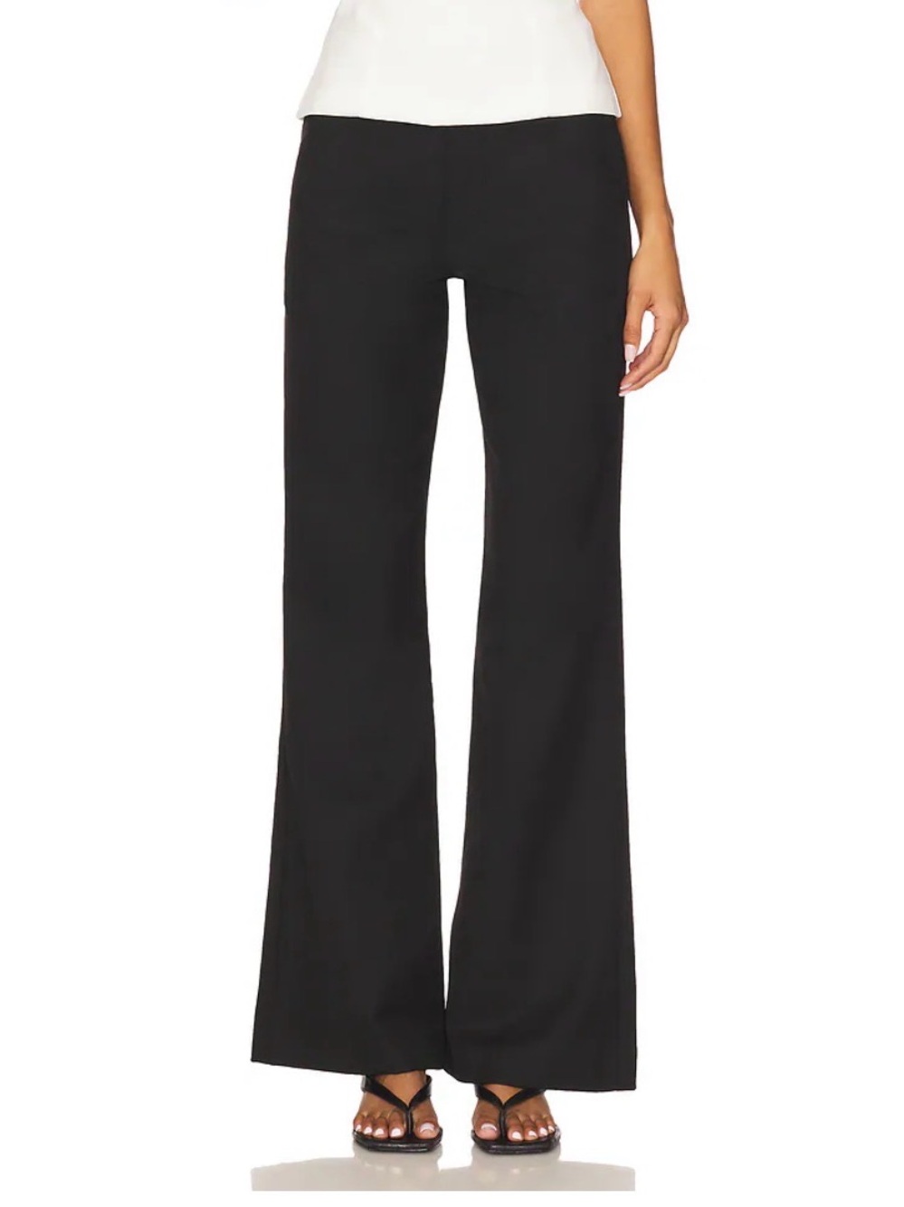 Jaded London Stacked Bootcut Suit Pant in Black